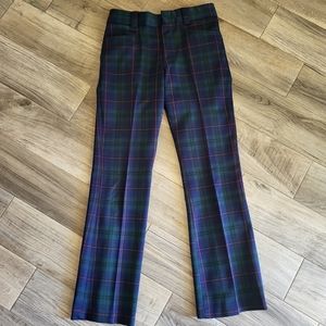 Vintage Levi Panatela 1970s Plaid Pants size 31